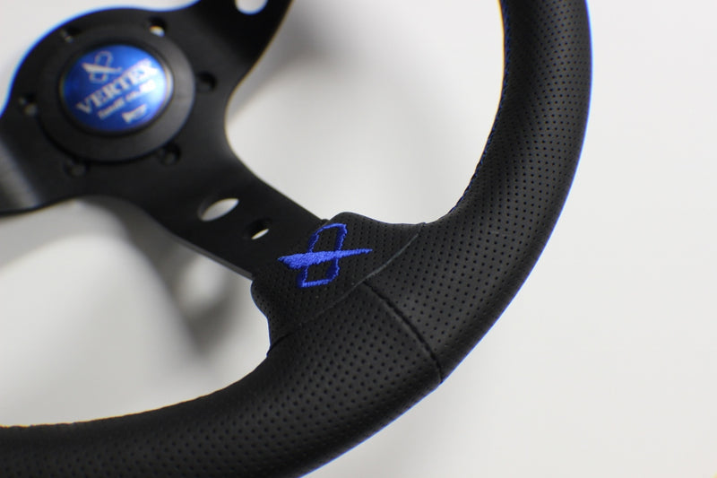 VERTEX STEERING WHEEL 330MM BLUE DEEP DISH *10 STAR EDITION*