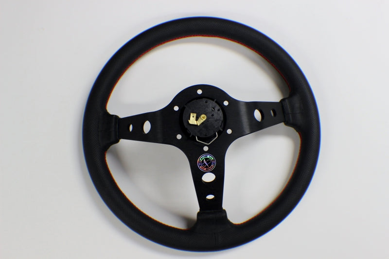 VERTEX STEERING WHEEL 330MM RED DEEP DISH *10 STAR EDITION*