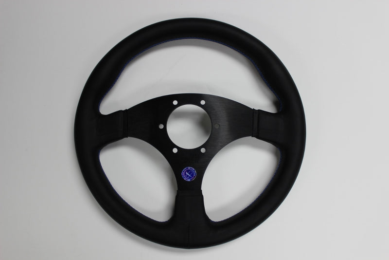 VERTEX STEERING WHEEL 325MM BLUE FLAT