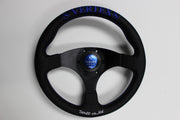 VERTEX STEERING WHEEL 325MM BLUE FLAT