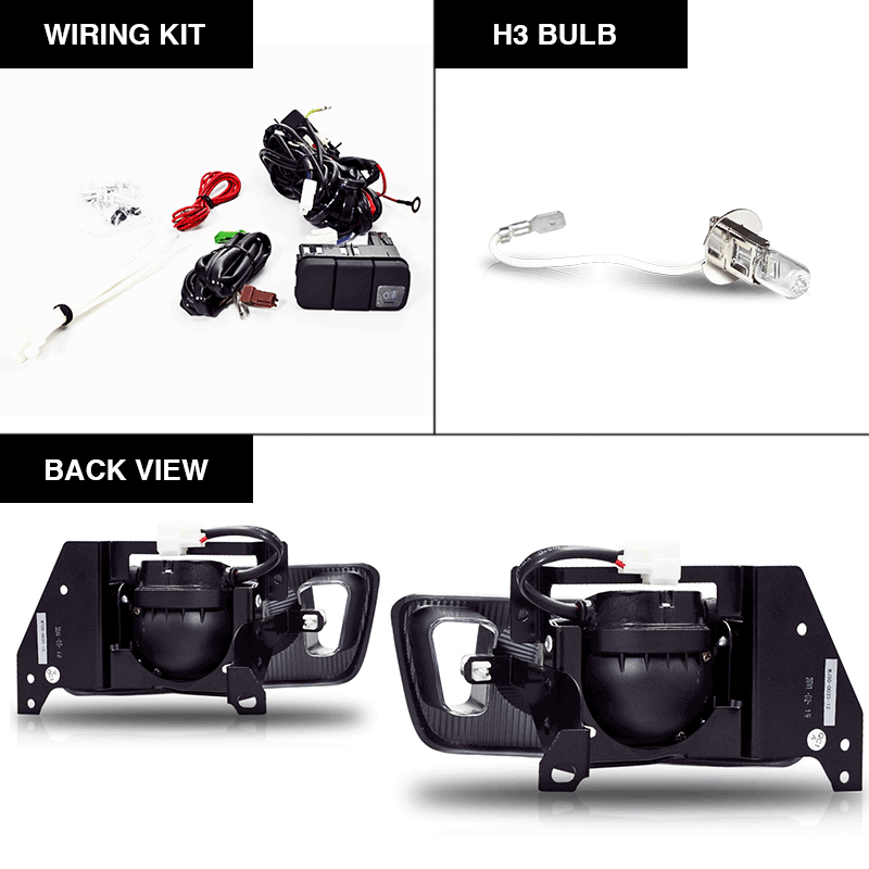 92-95 HONDA CIVIC 2/3 DR OEM FOG LIGHT - CLEAR (WIRING KIT INCLUDED)