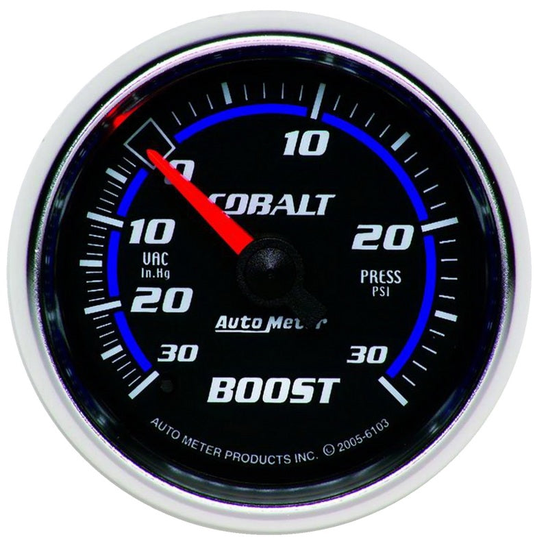 Jauge de suralimentation mécanique Autometer Cobalt 52 mm 30 psi