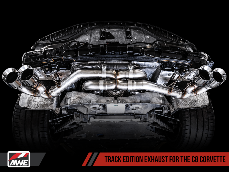 Échappement AWE Tuning 2020 Chevrolet Corvette (C8) Track Edition - Embouts Quad Chrome Silver