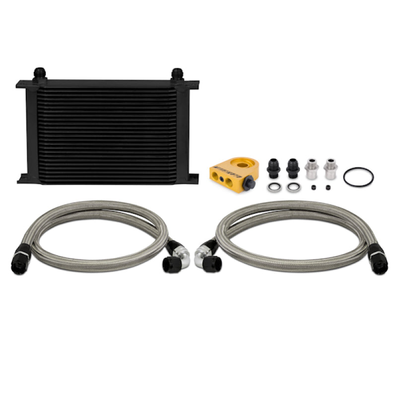 Kit Refroidisseur d'Huile Universel Thermostatique 25 Rangées Mishimoto (Refroidisseur Noir)