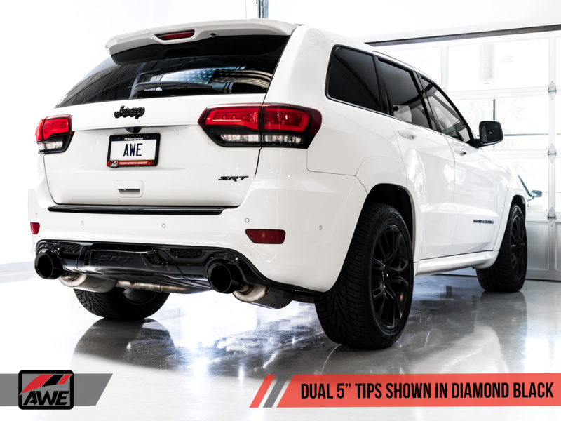 Échappement AWE Tuning 2020 Jeep Grand Cherokee SRT Track Edition - Embouts noirs diamant