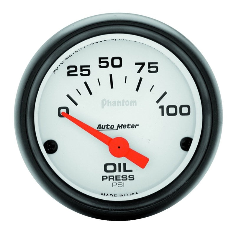 Jauge de pression d'huile électrique Autometer Phantom 52 mm 0-100 PSI