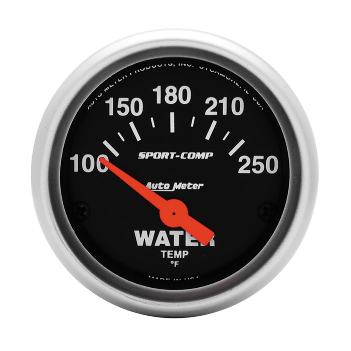 Autometer Sport-Comp 52mm 100-250 Deg F Jauge de température d'eau électronique
