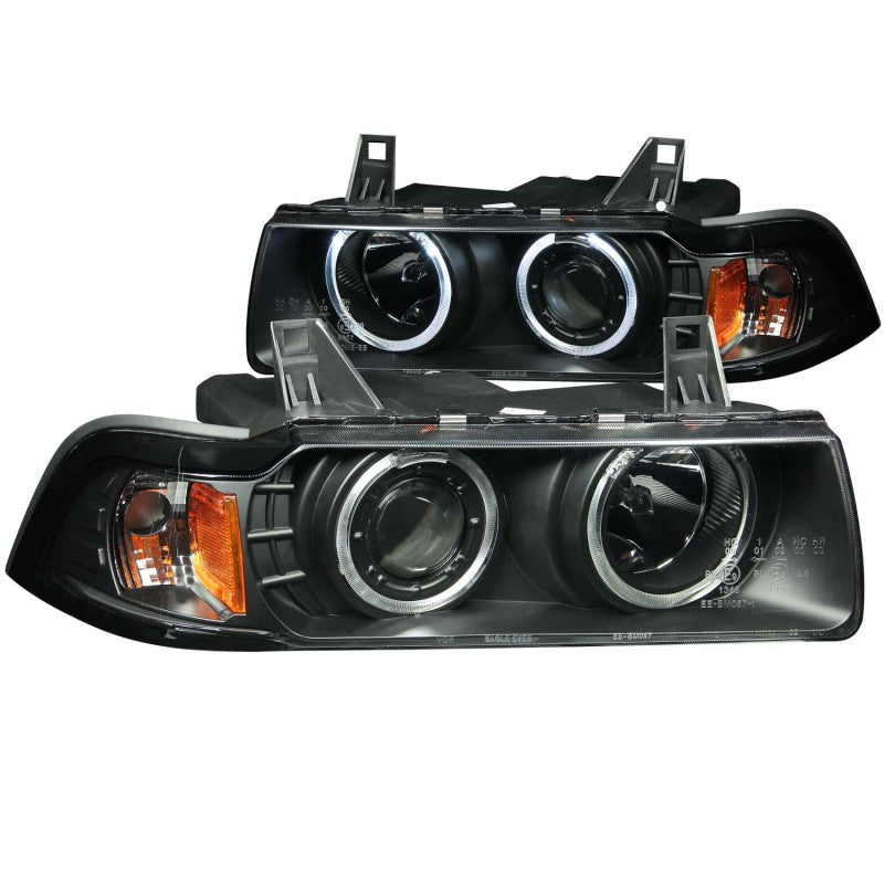 ANZO 1992-1998 Phares de projecteur BMW Série 3 E36 avec halo noir (CCFL) G2