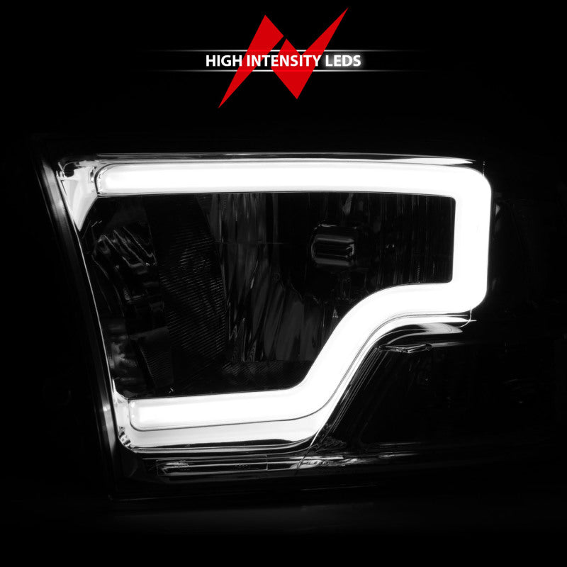 ANZO 2009-2018 Dodge Ram 1500/ 2500/ 3500 Phares en cristal avec boîtier chromé pour barre lumineuse