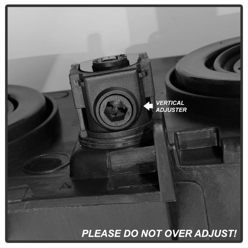 Xtune Chevy Silverado 2500HD 03-06 Phares en cristal avec feux de pare-chocs Noir HD-JH-CSIL03-AM-BK-SET