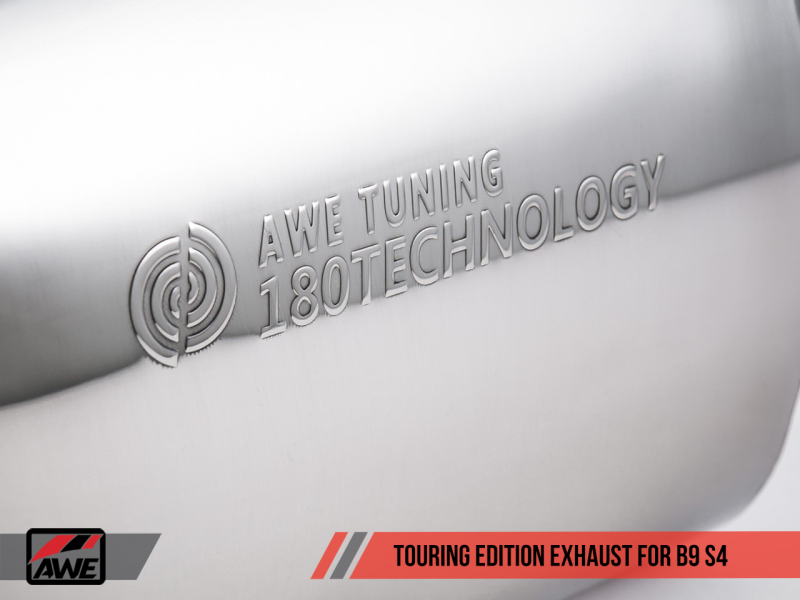 Échappement AWE Tuning Audi B9 S4 Touring Edition - Sans résonance (embouts noirs de 102 mm)