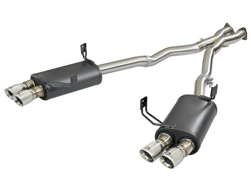 aFe MACH Force-Xp Échappement Cat-Back 2,5" en acier inoxydable 304 avec embouts polis pour BMW Z4 M Coupé (E86) L6 3.2L 05-08