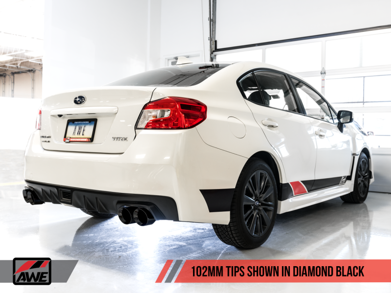 Échappement AWE Tuning Subaru WRX/STI VA/GV Sedan Track Edition - Embouts Diamond Black (102mm)