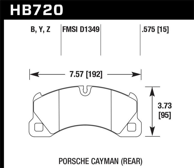 Plaquettes de frein avant céramique Hawk Performance Street pour Porsche Panamera 10-16 / Porsche Cayenne 08-15