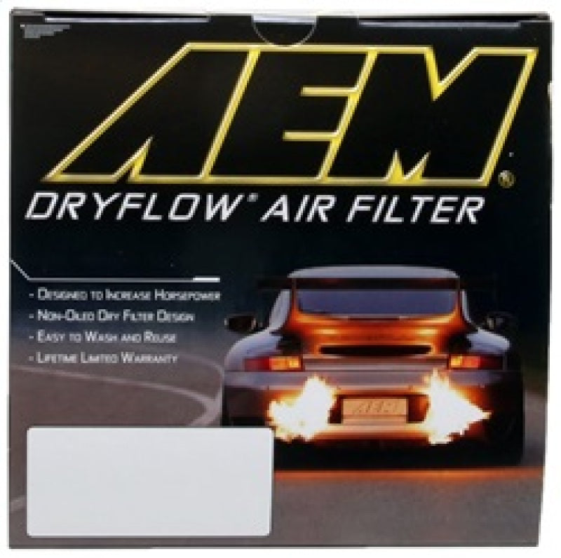 Filtre à air AEM DryFlow - Rond 2,75 pouces ID x 6,25 pouces OD x 8,25 pouces H pour Ford/Volvo 2007-2014