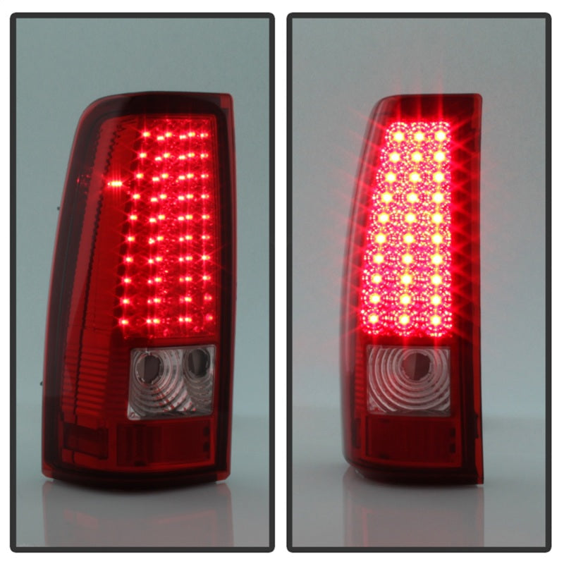 xTune Chevy Silverado 1500/2500/3500 99-02 LED Tail Lights Red Clear ALT-ON-CS99-LED-RC