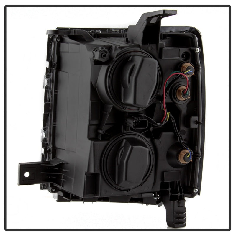 xTune 14-15 Chevy Silverado 1500 (Nouvelle carrosserie) Phares de style OEM avec garniture - Noir (HD-JH-CS14-CC-BK)