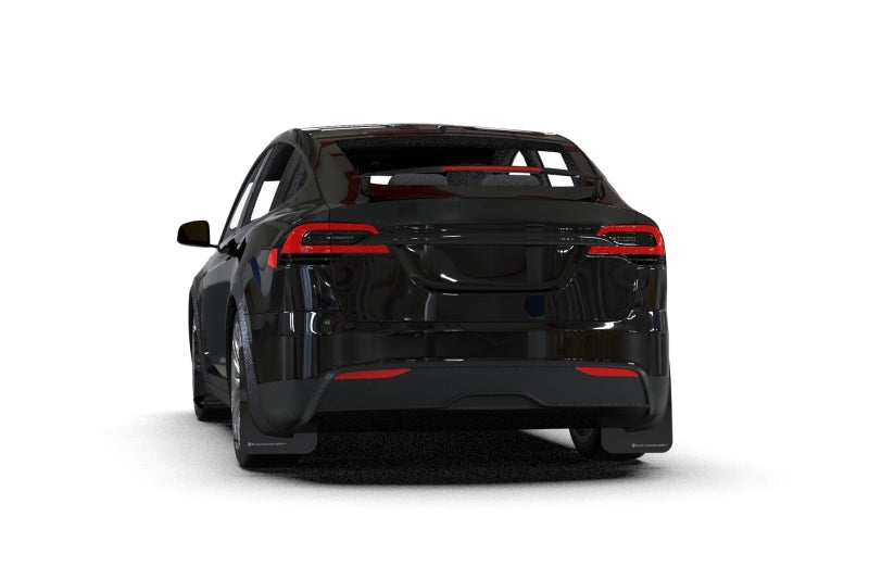 Rally Armor 22-26 Tesla Model X Black UR Mud Flap - Metallic Black Logo