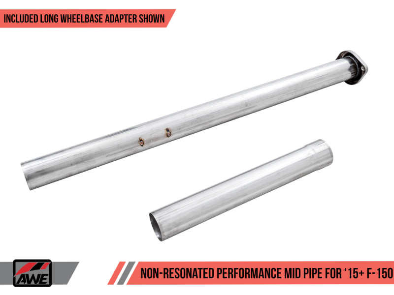 AWE Tuning 2015+ Ford F-150 Tuyau intermédiaire de performance sans résonance