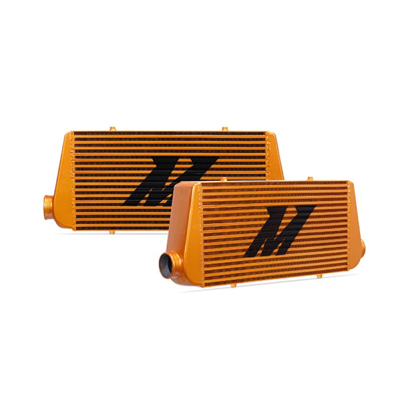Mishimoto Échangeur de chaleur universel Gold R Line – Dimensions hors tout : 31x12x4 – Dimensions du noyau : 24x12x4 – Entrée/Sortie