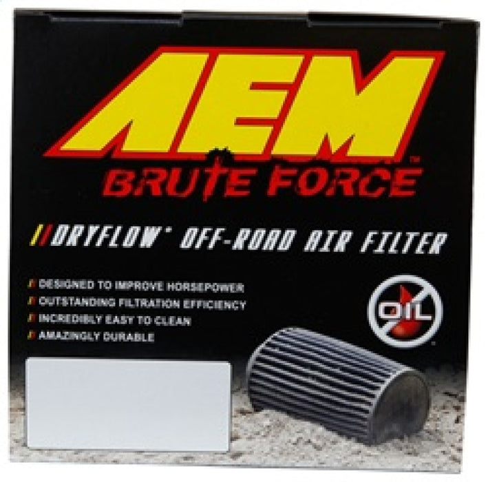 Filtre à air AEM Brute Force Dryflow - Conique Base OD / 5.125in Top OD / 5.25in Hauteur