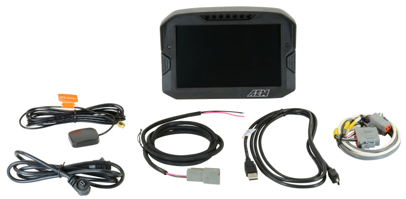 AEM CD-7 Logging GPS Enabled Race Dash Affichage numérique en fibre de carbone sans VDM (entrée CAN uniquement)