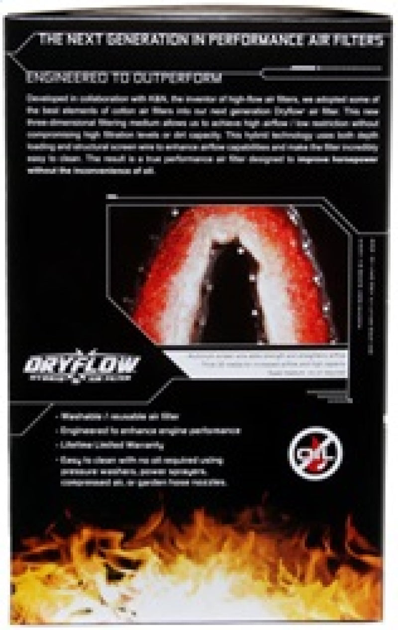 Filtre à air AEM DryFlow - Rond 2,75 pouces ID x 6,25 pouces OD x 8,25 pouces H pour Ford/Volvo 2007-2014