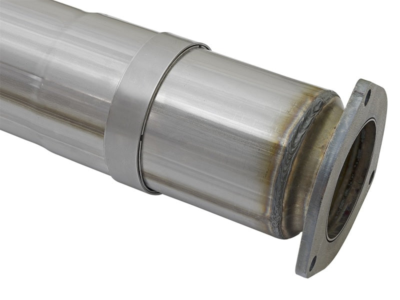 aFe ATLAS 5in DPF-Back Système d'échappement en acier d'alun avec pointe noire 2017 Ford Diesel Trucks V8-6.7L (td)
