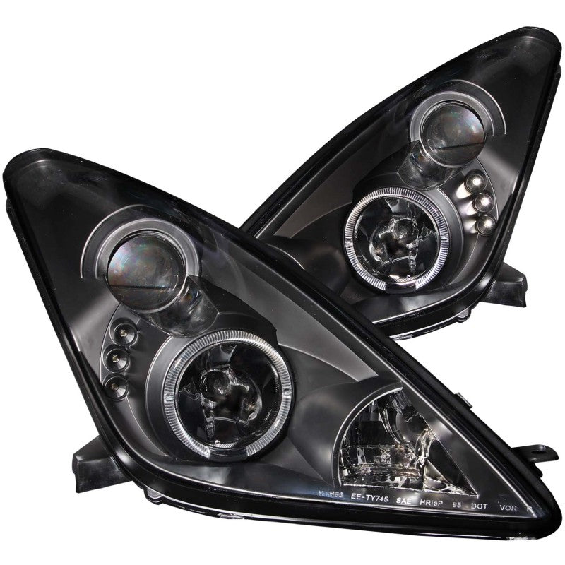 Phares de projecteur ANZO 2000-2005 Toyota Celica avec halo noir