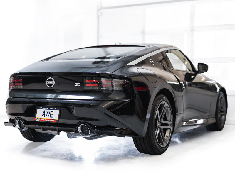 Système d'échappement Cat-Back AWE Tuning 2023 Nissan Z RZ34 RWD Track Edition avec embouts chromés argentés