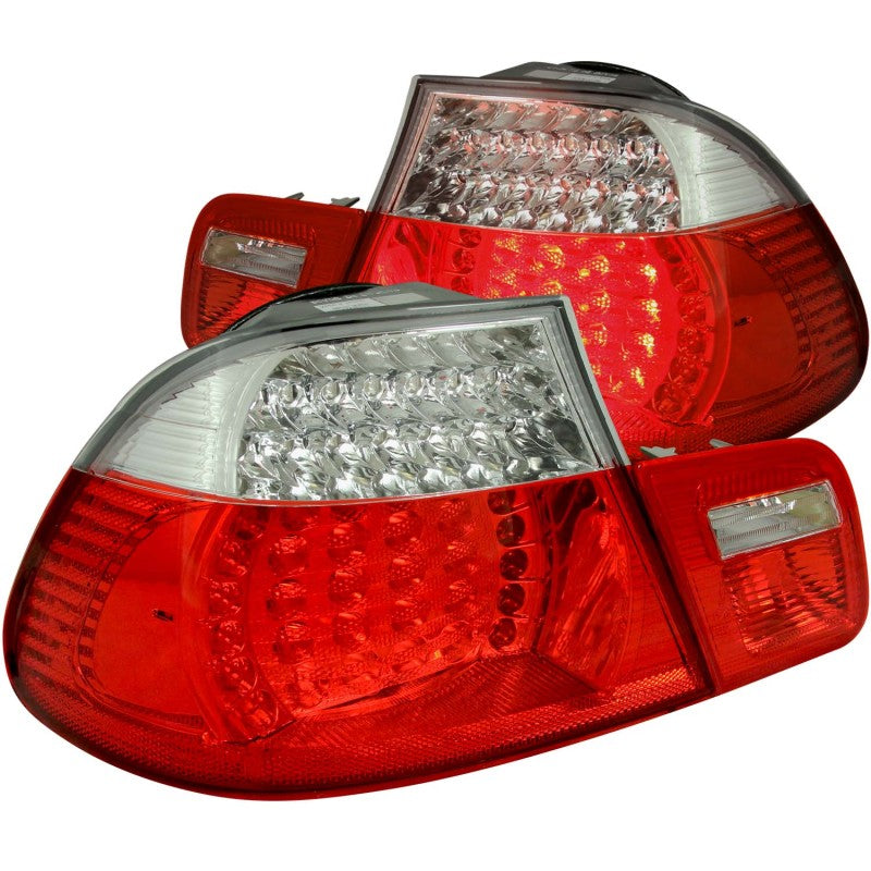 ANZO 2000-2003 BMW Série 3 E46 Feux arrière LED Rouge/Transparent