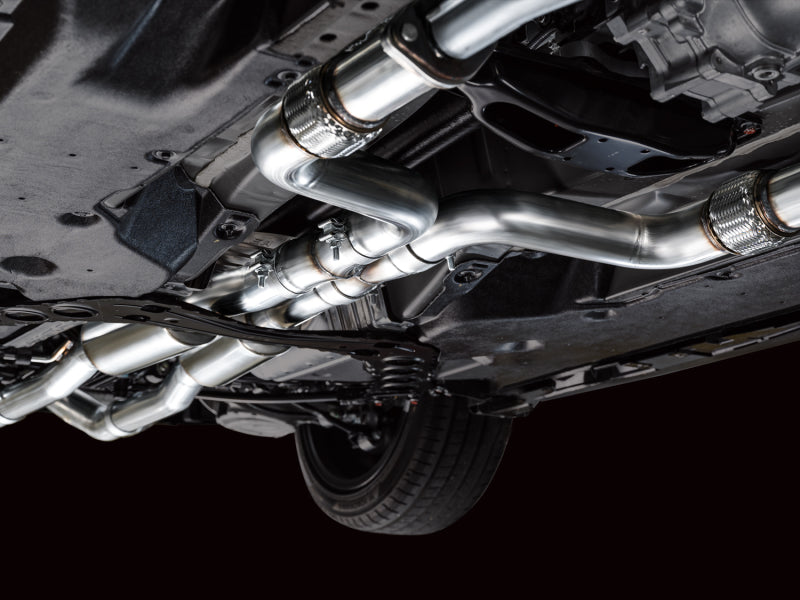 Système d'échappement Cat-Back AWE Tuning 2023 Nissan Z RZ34 RWD Track Edition avec embouts chromés argentés