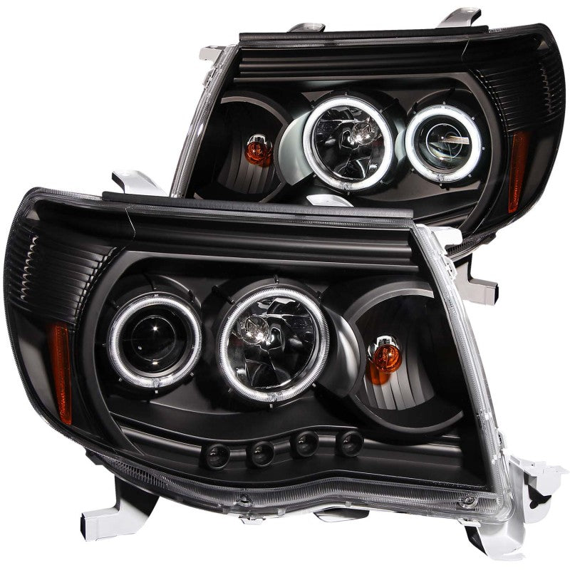 Phares de projecteur ANZO 2005-2011 Toyota Tacoma avec halo noir