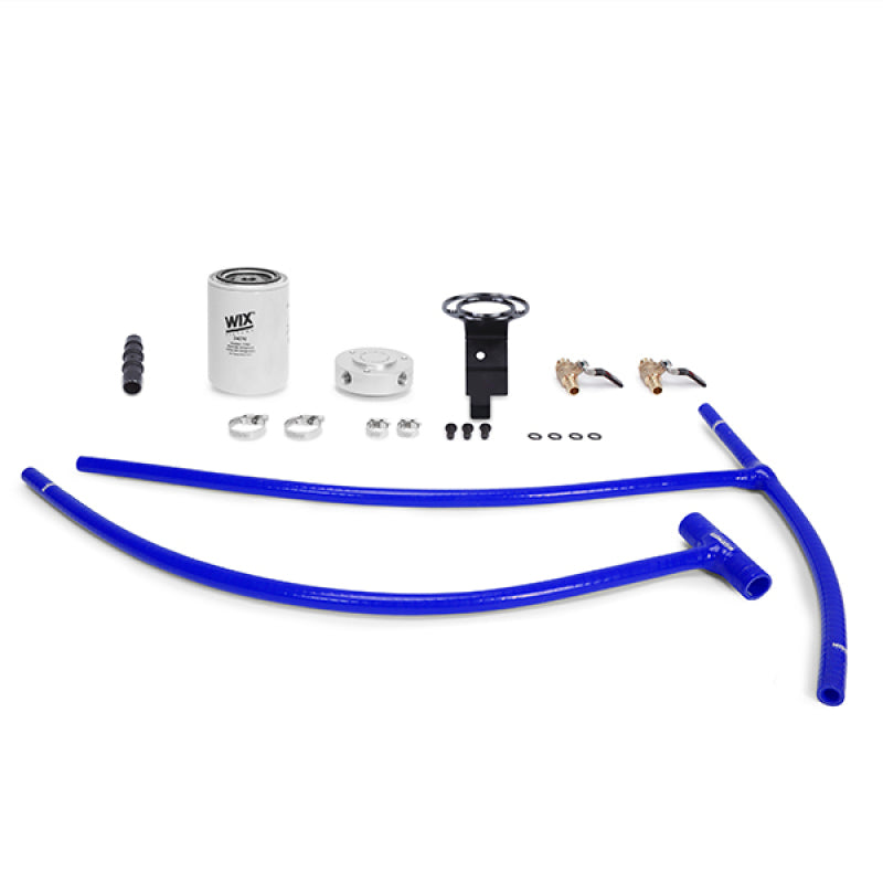 Kit de filtration de liquide de refroidissement Mishimoto pour Ford 6.0L Powerstroke 03-07 - Bleu