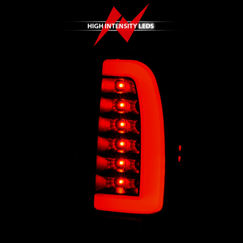 ANZO 1995-2000 Toyota Tacoma Feux arrière LED Boîtier noir Lentille fumée (paire)