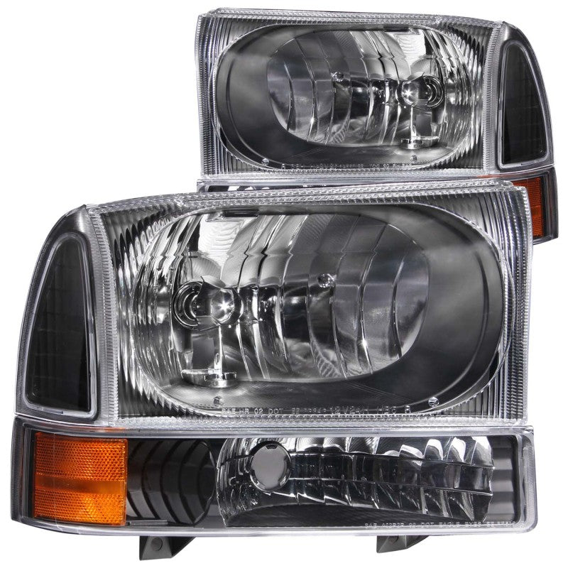 ANZO 2000-2004 Phares en cristal Ford Excursion Noir