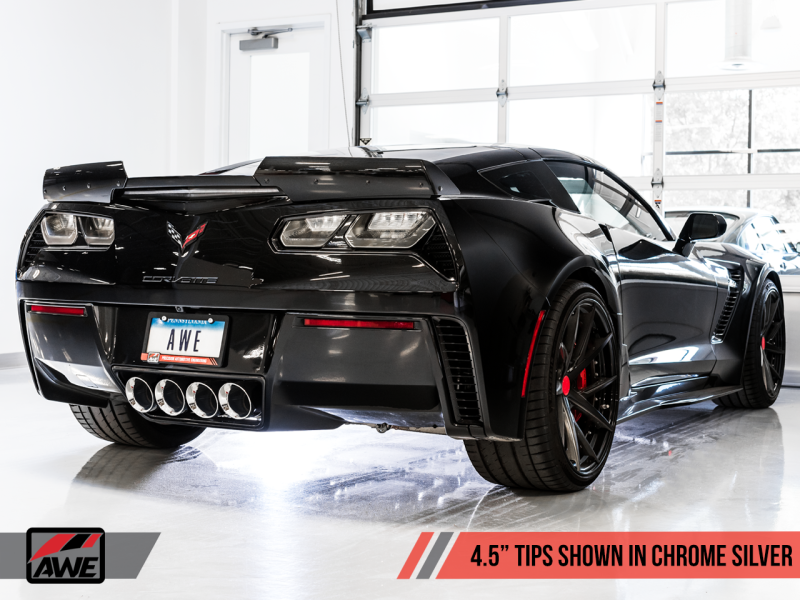 AWE Tuning 14-19 Chevy Corvette C7 Z06/ZR1 (sans AFM) Édition Touring Échappement arrière avec embouts chromés