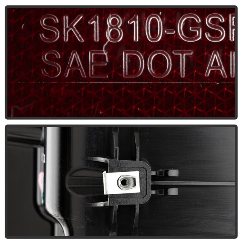 Spyder GMC Sierra 19-20 Modèle à ampoule à incandescence uniquement Feux arrière à DEL - Fumée noire ALT-YD-GS19-LED-BSM