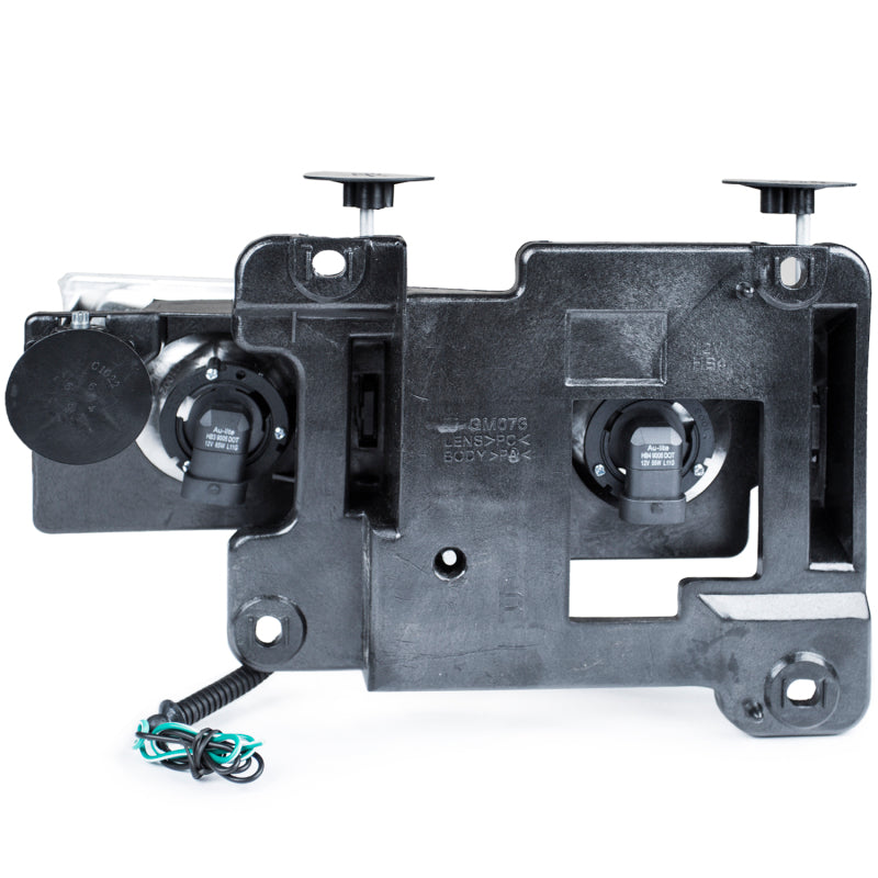 ANZO 1988-1998 Chevrolet C1500 Phares en cristal Noir avec Low - Brow