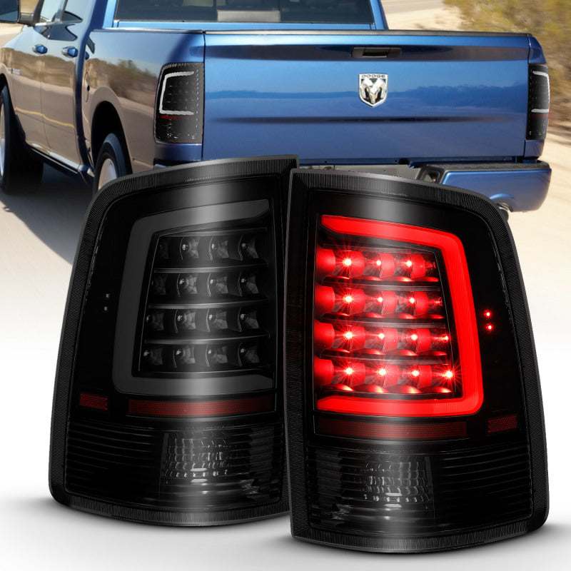 ANZO 2009-2018 Dodge Ram 1500 Feu arrière LED style planche Noir avec lentille fumée