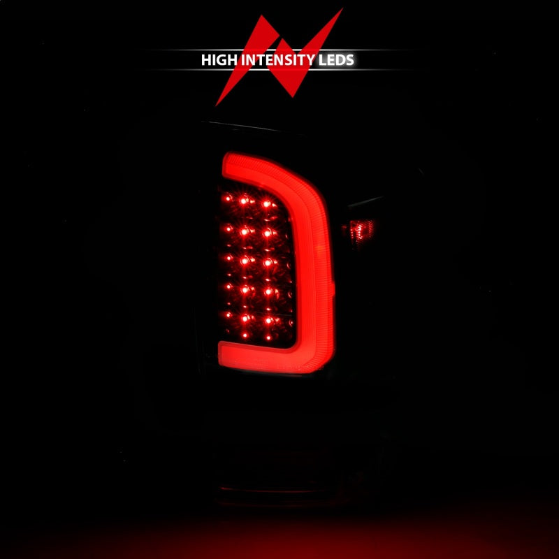 ANZO 16-21 Feux arrière LED Toyota Tacoma avec barre lumineuse séquentielle boîtier noir et lentille fumée