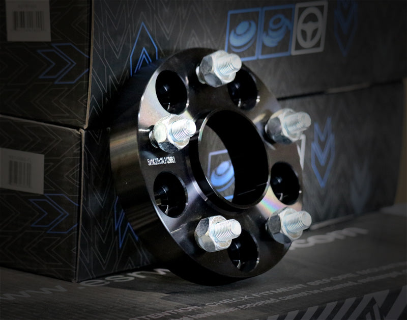 Billet Wheel Adapter 26mm 5x114.3 12x1.25mm Bore: 66.1mm, Black (ea.)