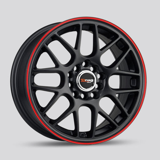 Drag DR34 Flat Black Red Lip