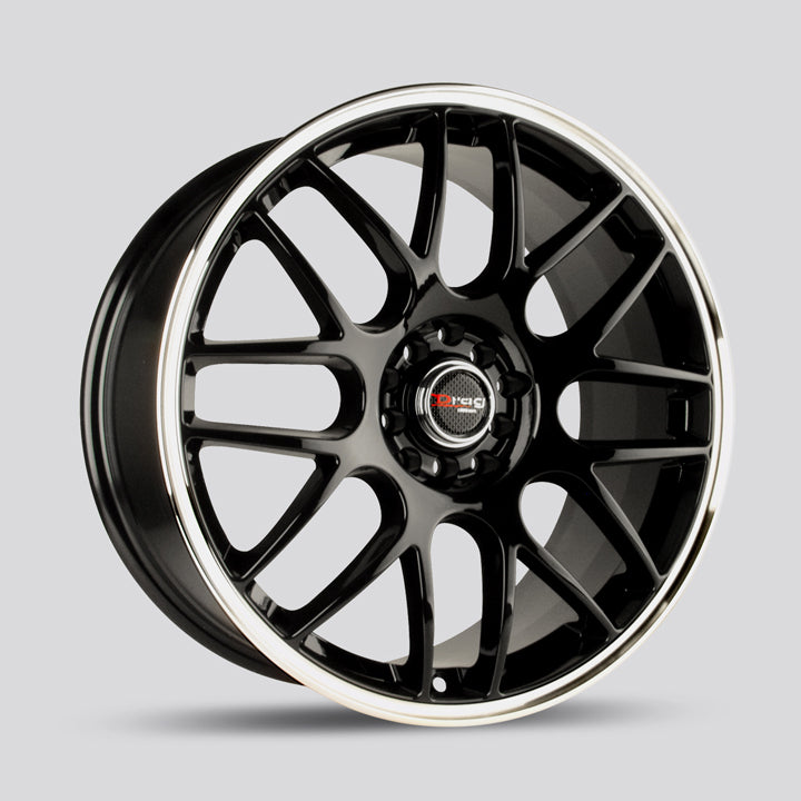 DRAG DR34 17X7.5 5/100-114.3 ET45 73 Lèvre usinée noir brillant