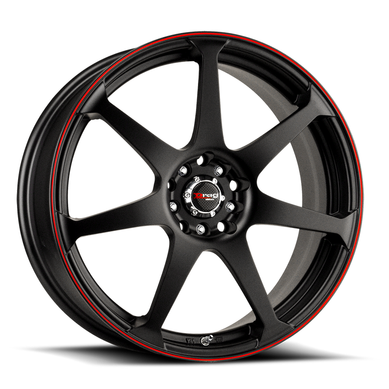 Drag DR33 Flat Black Red Lip