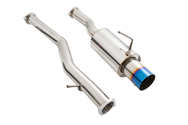 Nissan 370z 09+ Single Exit Cat-Back Exhaust System - Blue Tip - MR-CBS-N7Z-DS-BT