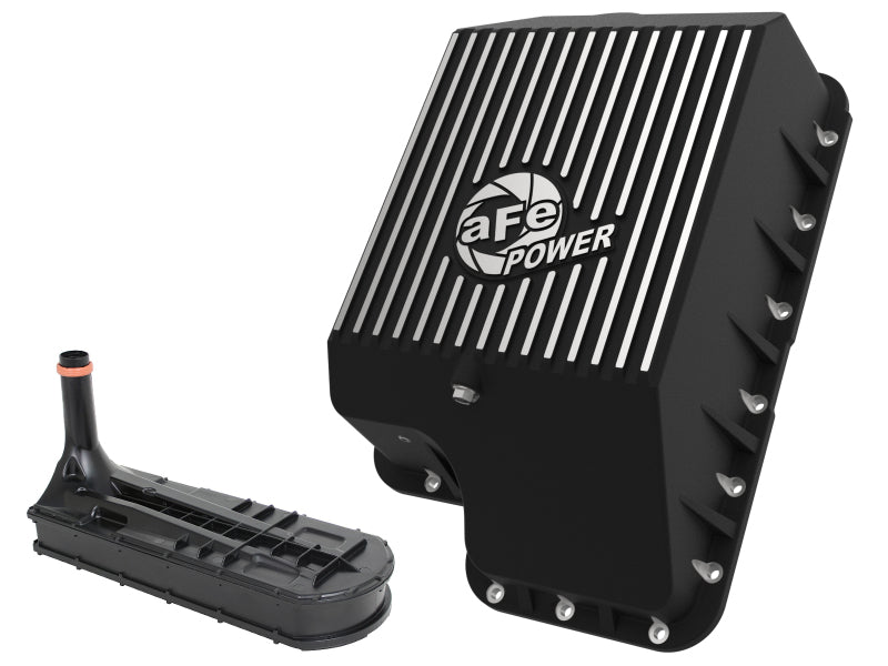 afe Transmission Pan (noir); Camions diesel Ford 03-10 V8-6.0/6.4L (td)