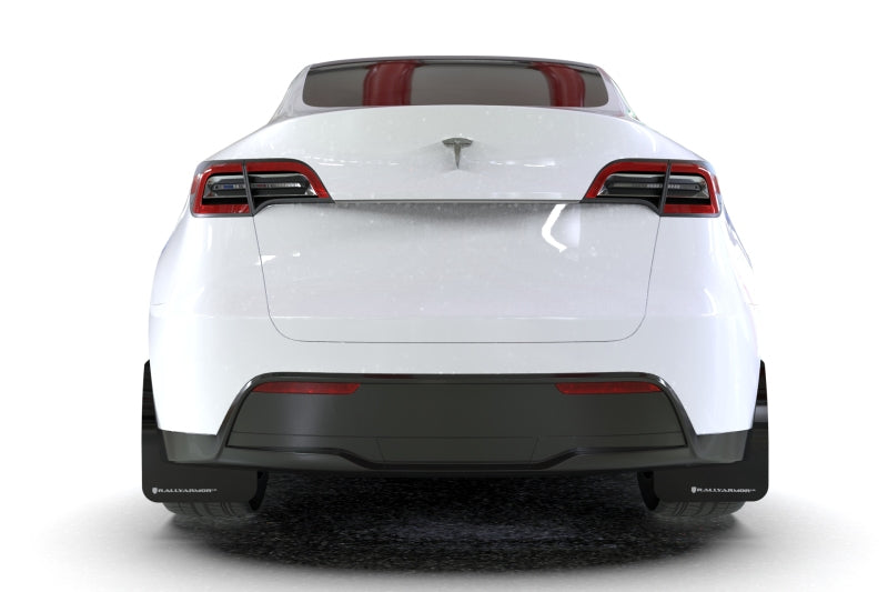 Rally Armor 20-26 Tesla Model Y, Juniper Y Black UR Mud Flap w/Red Logo
