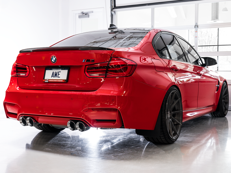 Échappement Catback AWE Tuning BMW F8X M3/M4 Track Edition - Embouts Noir Diamant