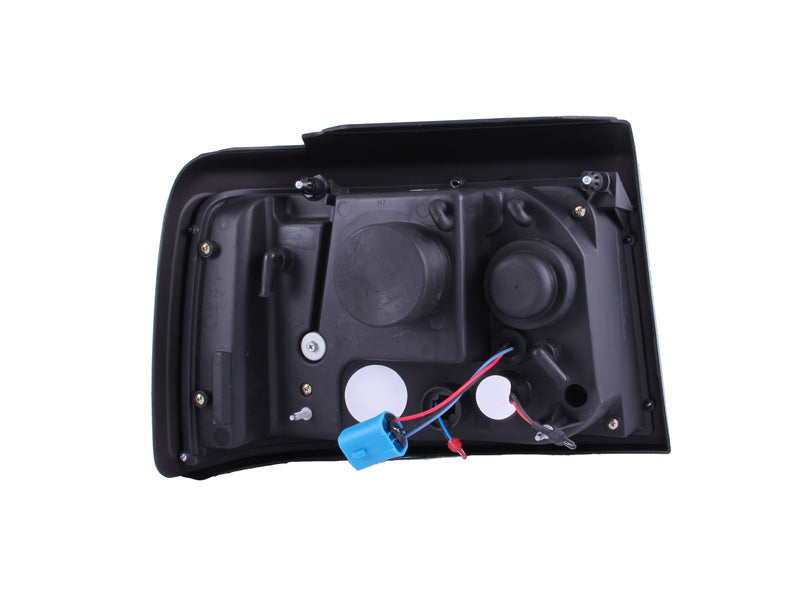 Phares de projecteur ANZO 1992-1996 Ford F-150 avec Halo Chrome avec marqueurs latéraux et feux de stationnement